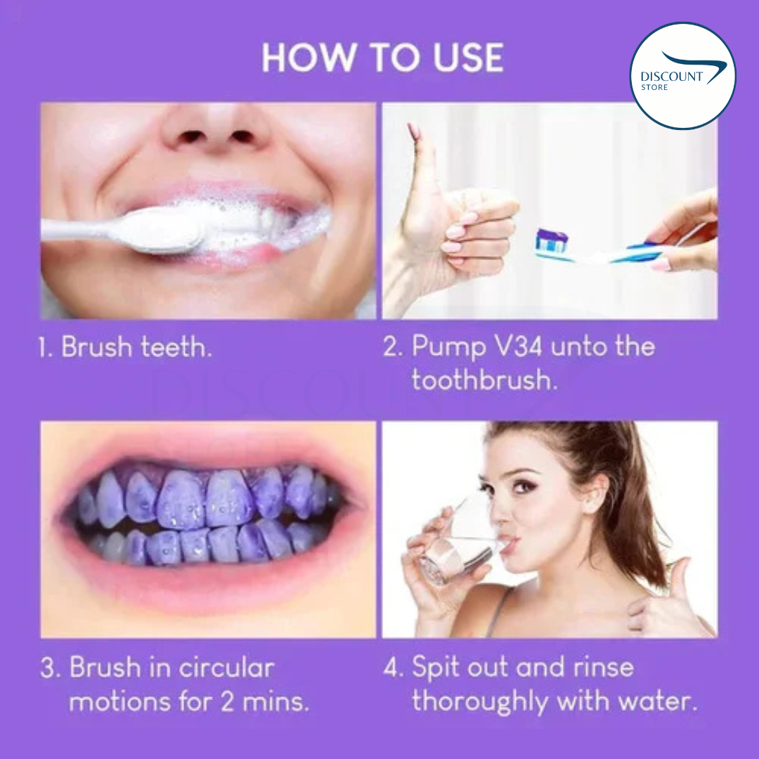 V34 Teeth Whitening Serum - (IMPORTED) Buy 1 Get 1 free